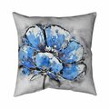 Fondo 26 x 26 in. Abstract Blue Petals-Double Sided Print Indoor Pillow FO2793652